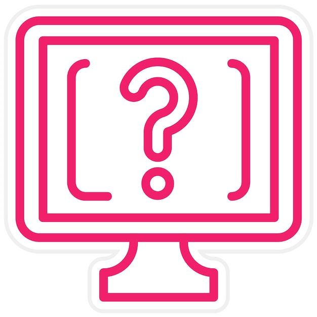 Diseño vectorial en línea Estilo del icono de la pregunta