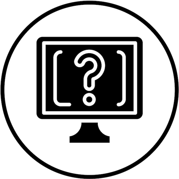 Diseño vectorial en línea Estilo del icono de la pregunta
