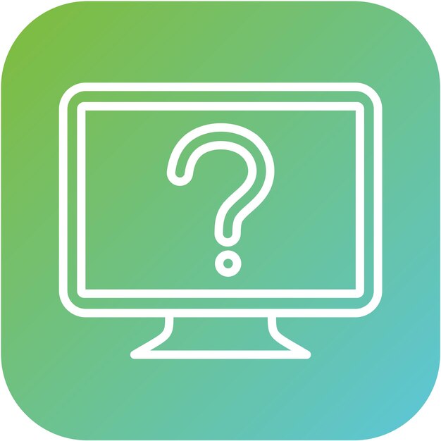 Diseño vectorial en línea Estilo del icono de la pregunta