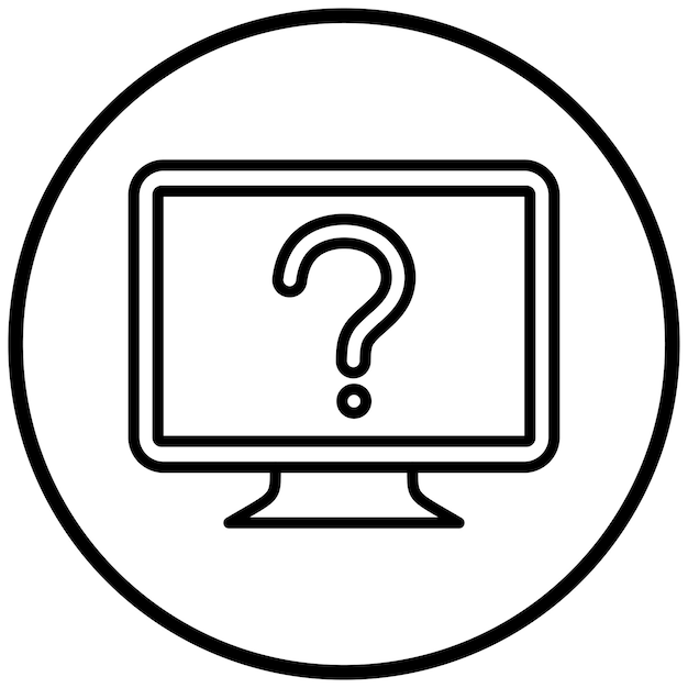 Diseño vectorial en línea Estilo del icono de la pregunta