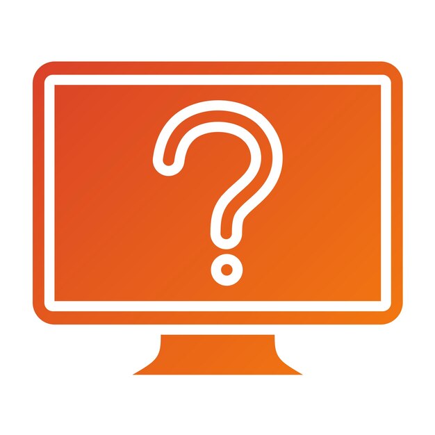 Diseño vectorial en línea Estilo del icono de la pregunta