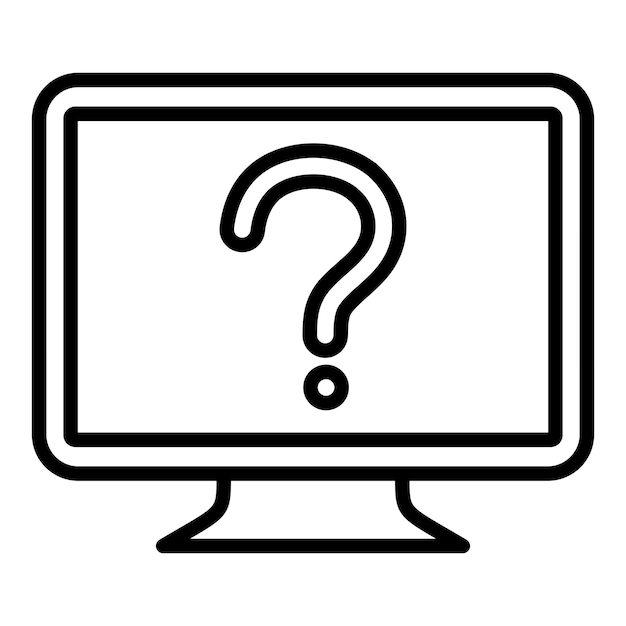 Diseño vectorial en línea Estilo del icono de la pregunta