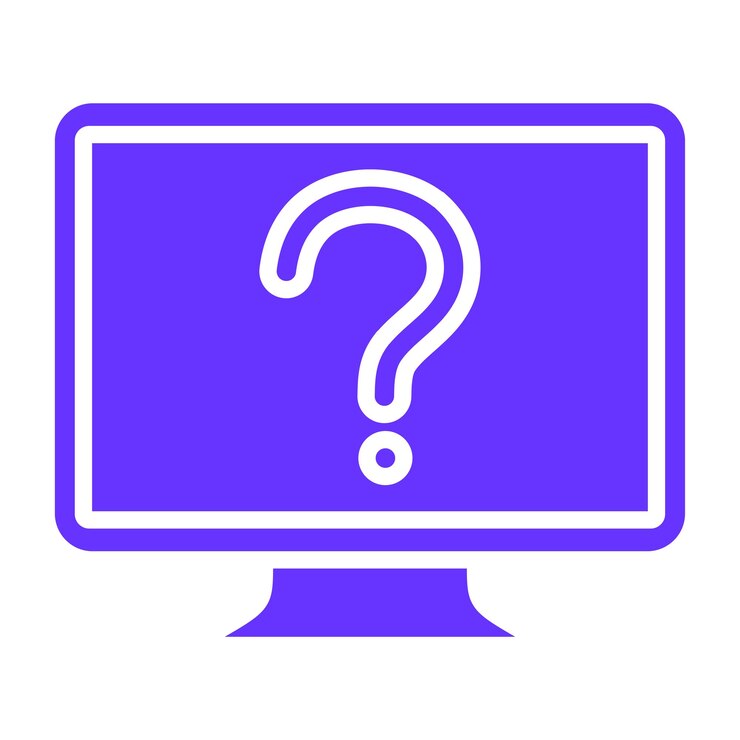Vector diseño vectorial en línea estilo del icono de la pregunta