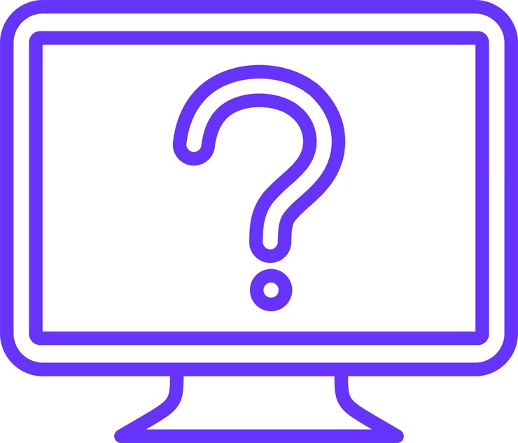 Vector diseño vectorial en línea estilo del icono de la pregunta
