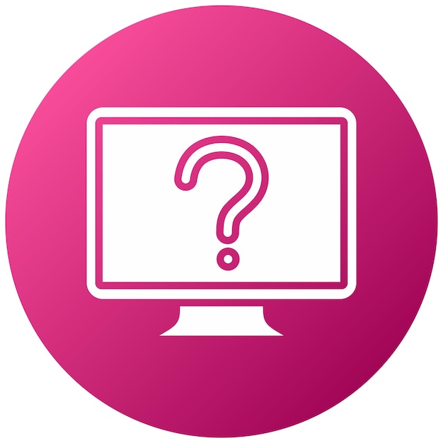 Diseño vectorial en línea Estilo del icono de la pregunta