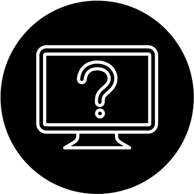 Diseño vectorial en línea Estilo del icono de la pregunta