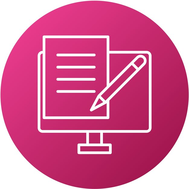 Diseño vectorial en línea estilo de icono de redacción