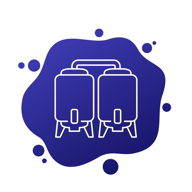diseño vectorial de línea de icono de cervecería