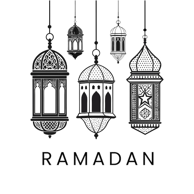 Diseño vectorial de linternas Diseño vectorio de Ramadán
