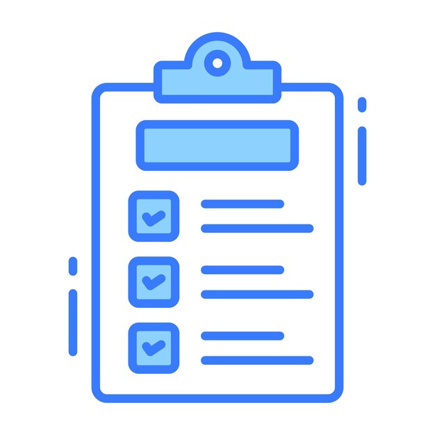 Diseño vectorial de lista de comprobación en estilo de moda vectorial editable