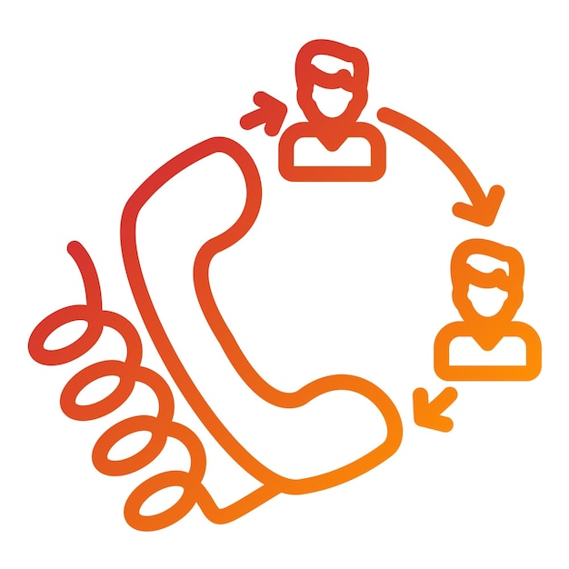 Diseño vectorial de llamadas a la cola Estilo del icono