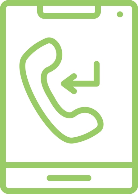 Diseño vectorial de llamadas entrantes Estilo de icono