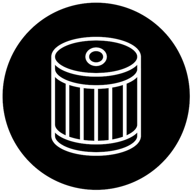 Diseño vectorial de la llave de la copa del filtro de aceite Estilo del icono