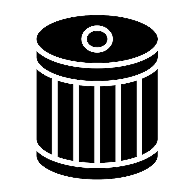 Diseño vectorial de la llave de la copa del filtro de aceite Estilo del icono
