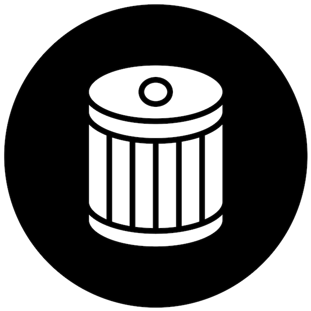 Diseño vectorial de la llave de la copa del filtro de aceite Estilo del icono