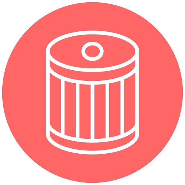Diseño vectorial de la llave de la copa del filtro de aceite Estilo del icono