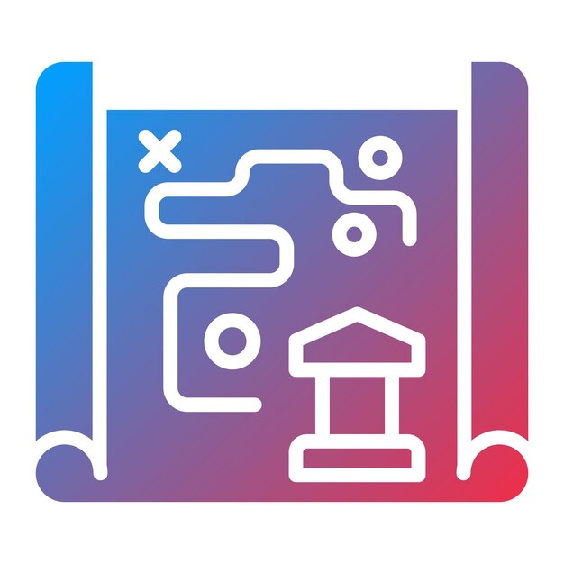 Diseño vectorial llegando aquí Estilo de icono