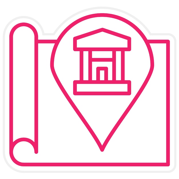 Diseño vectorial llegando aquí Estilo de icono