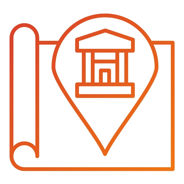 Diseño vectorial llegando aquí Estilo de icono