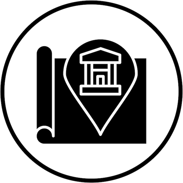 Diseño vectorial llegando aquí Estilo de icono