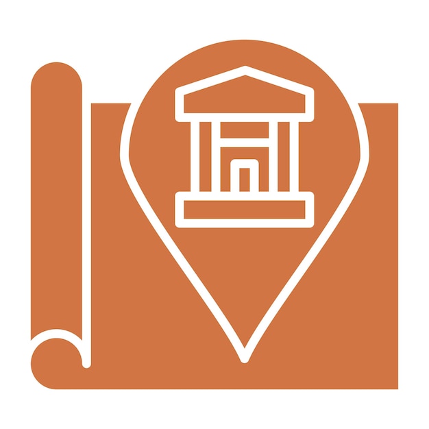 Diseño vectorial llegando aquí Estilo de icono