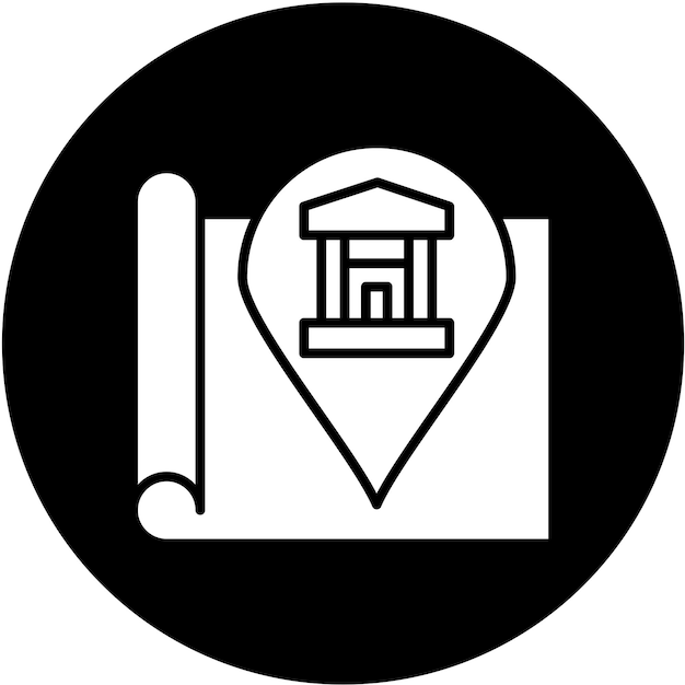 Diseño vectorial llegando aquí Estilo de icono