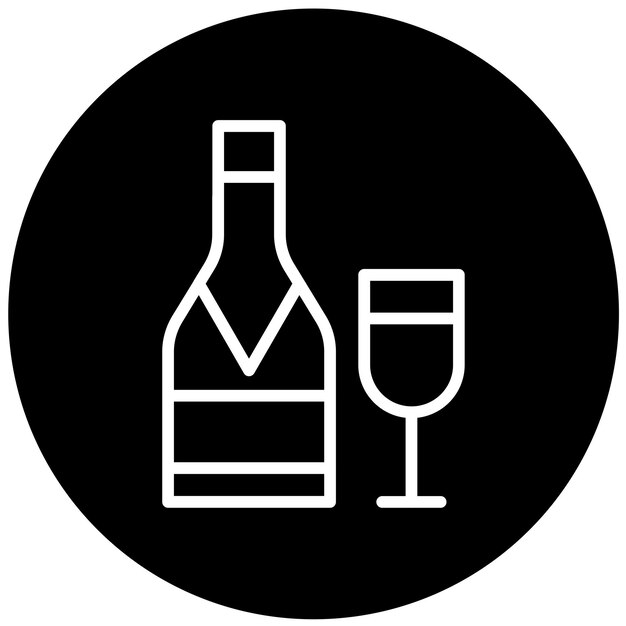 Diseño vectorial de la locura de la sidra Estilo de icono