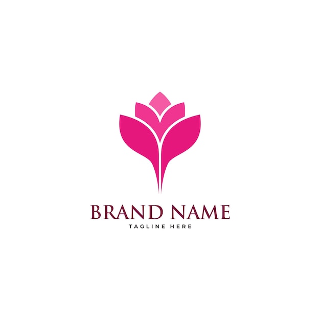 diseño vectorial de logotipo abstracto de flores