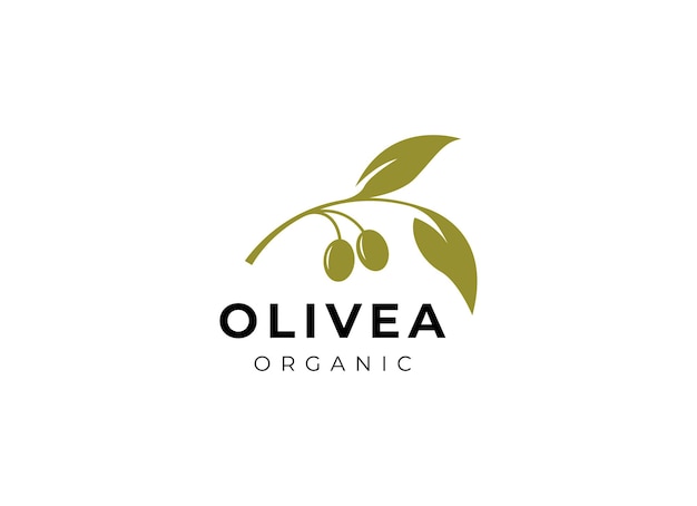 Diseño vectorial del logotipo del aceite de oliva