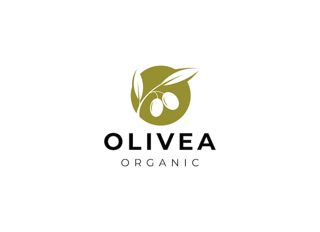 Diseño vectorial del logotipo del aceite de oliva