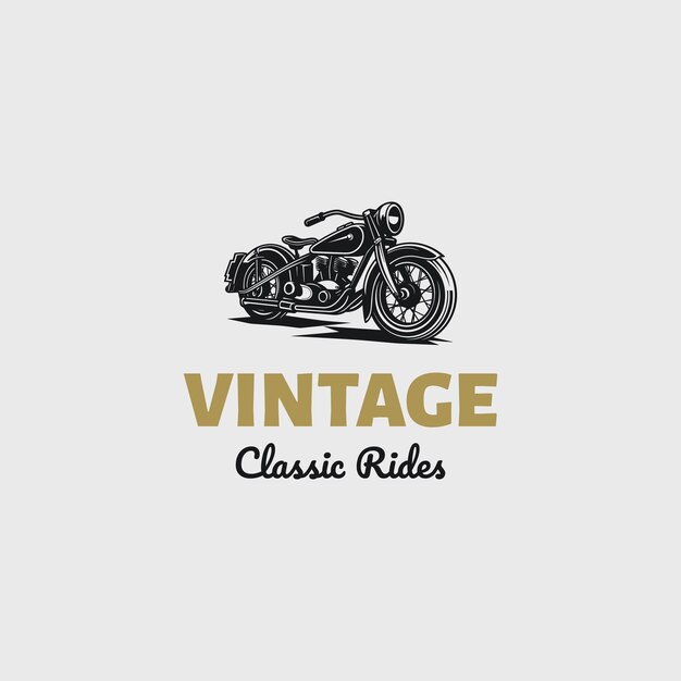Diseño vectorial del logotipo del American Motorcycle Club Logotipo de motocicleta vintage aislado