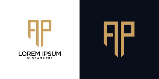 Diseño vectorial del logotipo de Apple con idea de estilo moderno