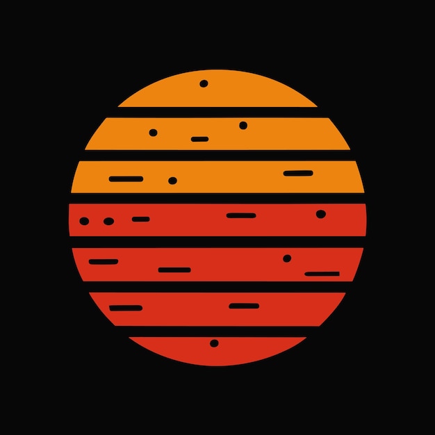 Diseño vectorial del logotipo del atardecer