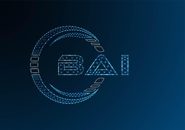 Diseño vectorial del logotipo de BAI Low Poly