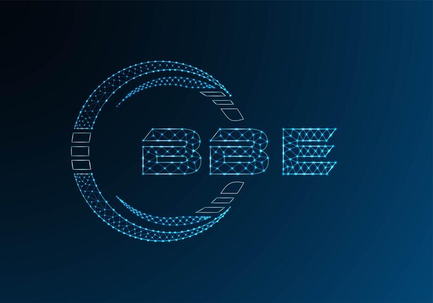Diseño vectorial del logotipo de BBE de letras bajas poli BBE de logotipos bajas poli