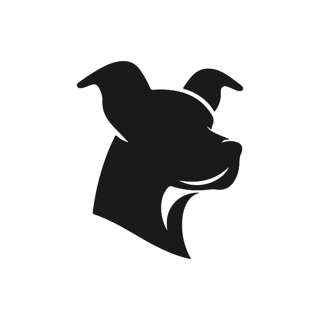 Diseño vectorial de logotipo de cabeza de perro
