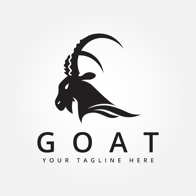 Diseño vectorial del logotipo de la cabra Creativo Diseño del logotipo del jefe de cabra Logotipo moderno de la compañía