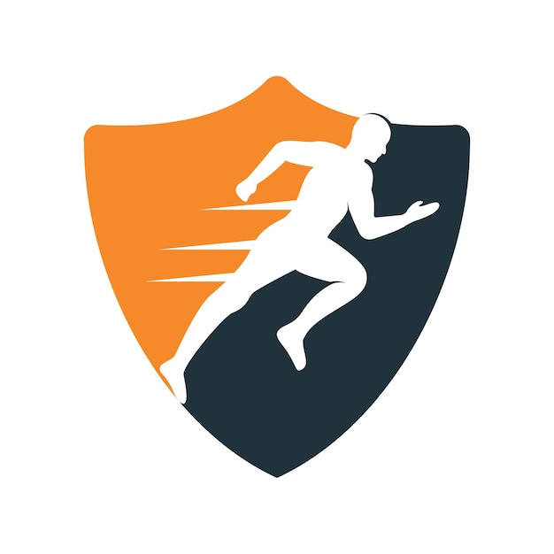 Diseño vectorial del logotipo de carrera y maratón Símbolo vectorial del corredor