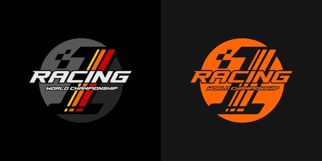 diseño vectorial del logotipo de carreras