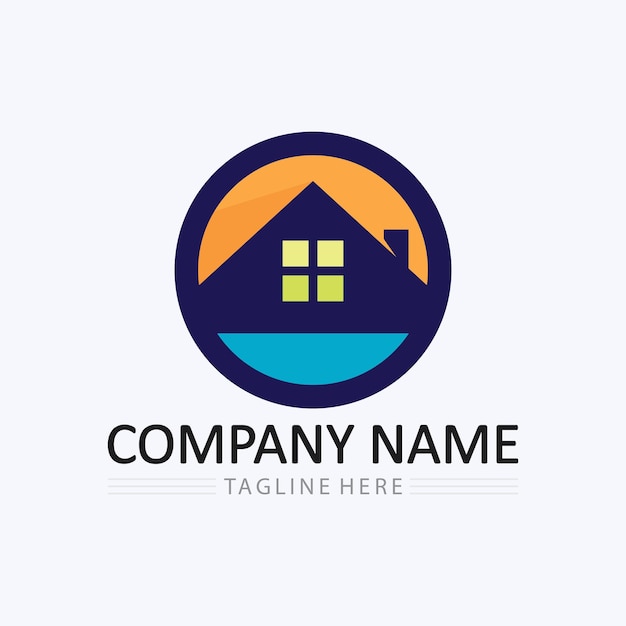 Diseño vectorial de logotipo de casa y casa diseño vectorial logotipo arquitectura y diseño de edificios propiedad estancia en casa propiedad logotipo de negocio