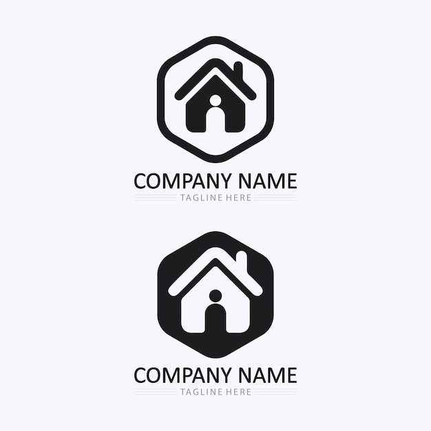 Diseño vectorial de logotipo de casa y casa diseño vectorial logotipo arquitectura y diseño de edificios propiedad estancia en casa propiedad logotipo de negocio