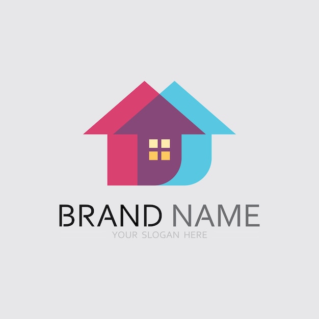 Diseño vectorial de logotipo de casa y casa diseño vectorial logotipo arquitectura y diseño de edificios propiedad estancia en casa propiedad logotipo de negocio