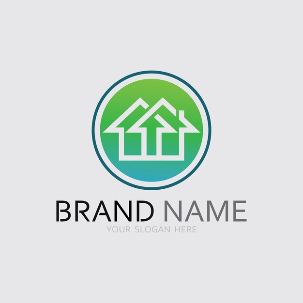Diseño vectorial de logotipo de casa y casa diseño vectorial logotipo arquitectura y diseño de edificios propiedad estancia en casa propiedad logotipo de negocio