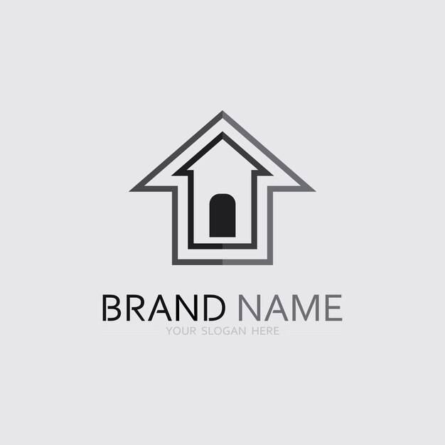 Diseño vectorial de logotipo de casa y casa diseño vectorial logotipo arquitectura y diseño de edificios propiedad estancia en casa propiedad logotipo de negocio