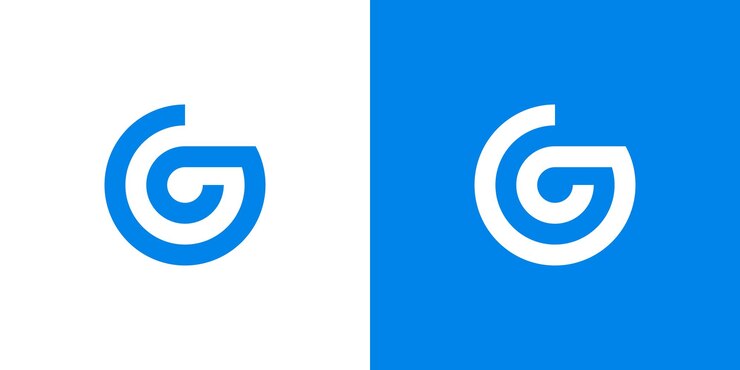 Diseño vectorial de logotipo corporativo con la letra G y el círculo Logotipo de la letra G simple
