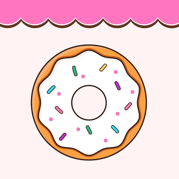 Diseño vectorial del logotipo Donut