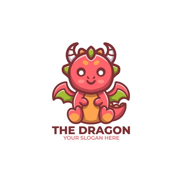 Diseño vectorial del logotipo del dragón