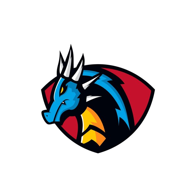 Diseño vectorial del logotipo del Escudo del Dragón