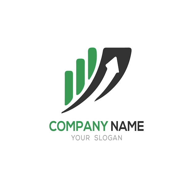Diseño vectorial del logotipo de finanzas empresariales