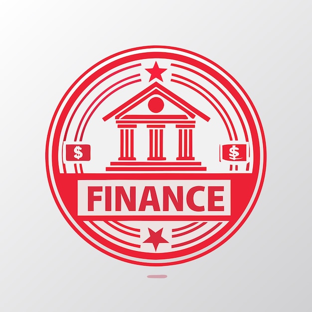Diseño vectorial del logotipo de finanzas con fondo blanco